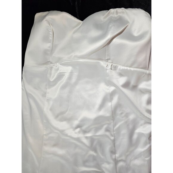 Torrid Satin Strapless Wedding Plus Size Dress-White-SZ 20 - Picture 14 of 16